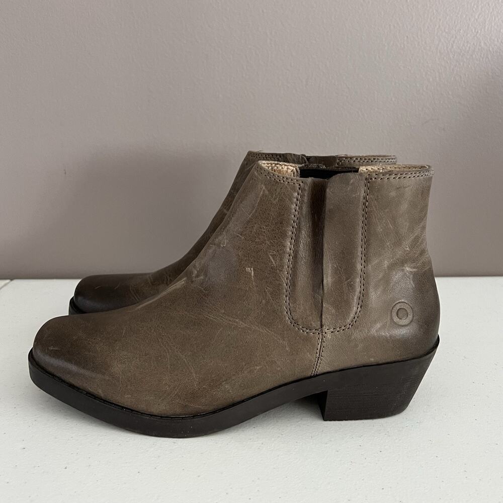 BOGS Gretchen Chelsea Boots Women 7 Brown Leather Waterproof Ankle Booties